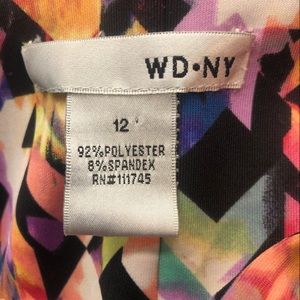 WD-NY 🅝🅦🅞🅣 Multicolor Geometric Pattern Dress Size 12
